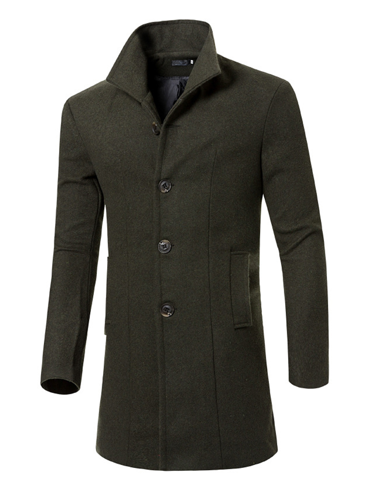Chaqueta Cortavientos Hombre Color Sólido Otoño/Invierno