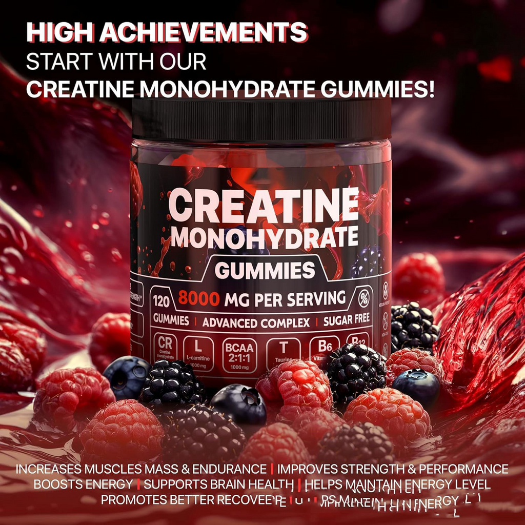 Gummies Muscle Boost con Creatina y Vitaminas – Energía y Recuperación Muscular