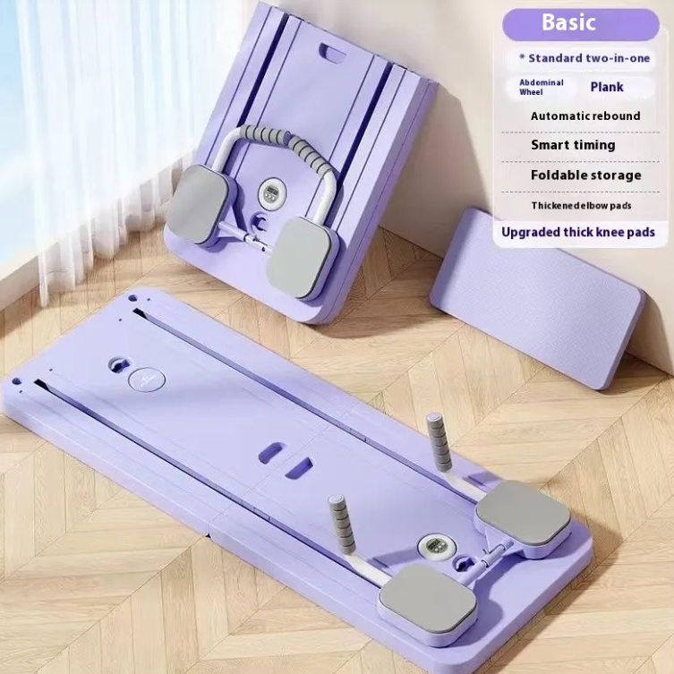 Tabla Multifuncional de Fitness con Rueda Abdominal – Piernas, Cintura y Brazos