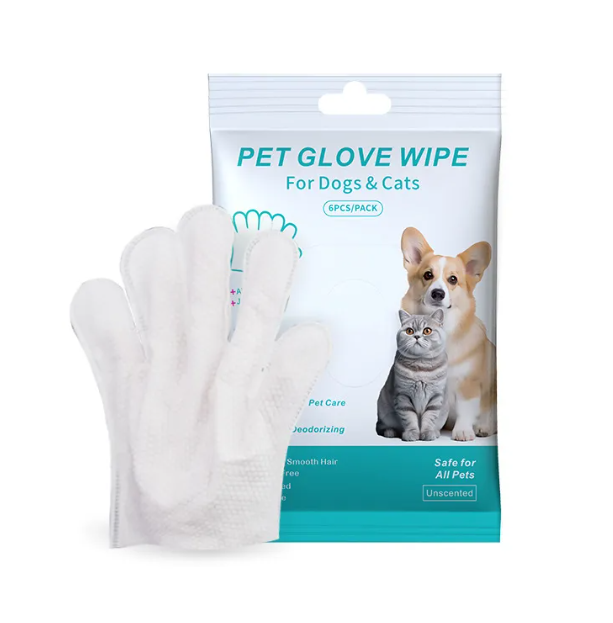 Kit de Limpieza para Gatos y Perros – Guantes, Toallitas y Espuma Limpiadora