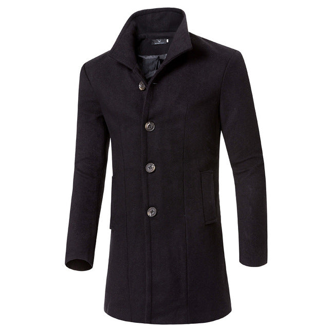 Chaqueta Cortavientos Hombre Color Sólido Otoño/Invierno