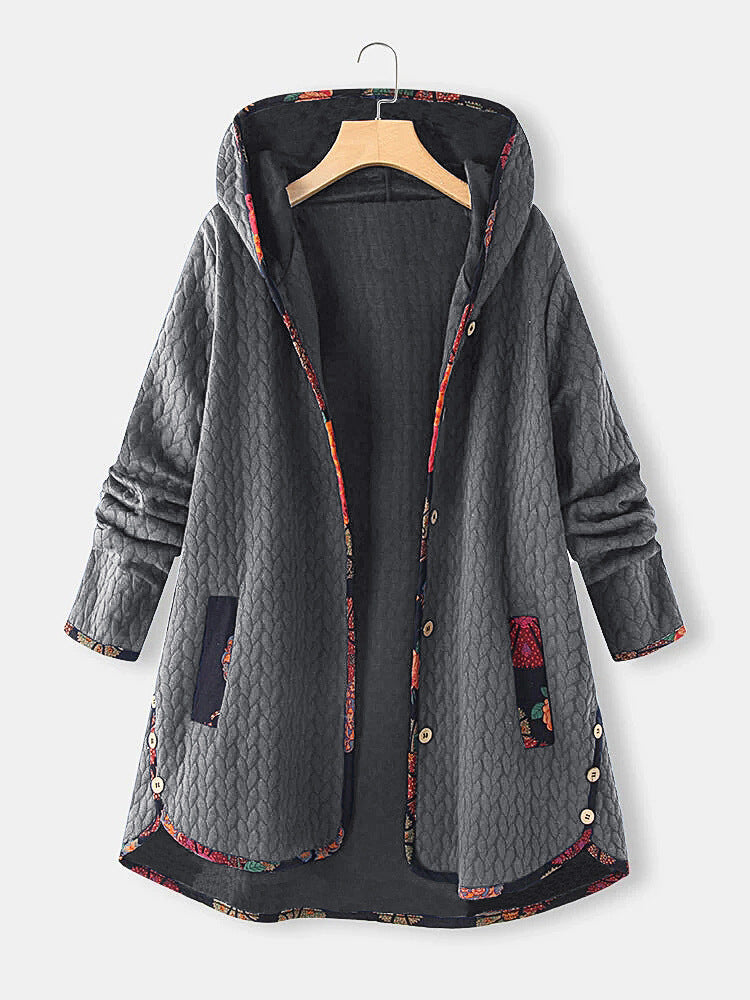 Chaqueta de Algodón con Capucha para Mujer