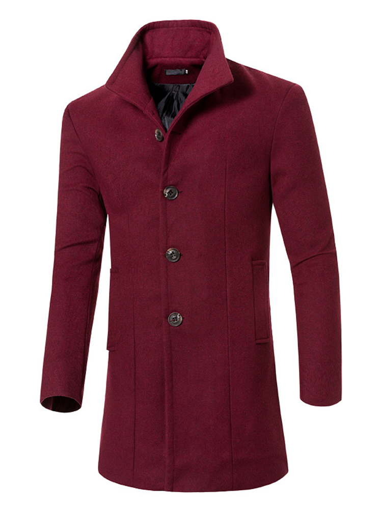 Chaqueta Cortavientos Hombre Color Sólido Otoño/Invierno