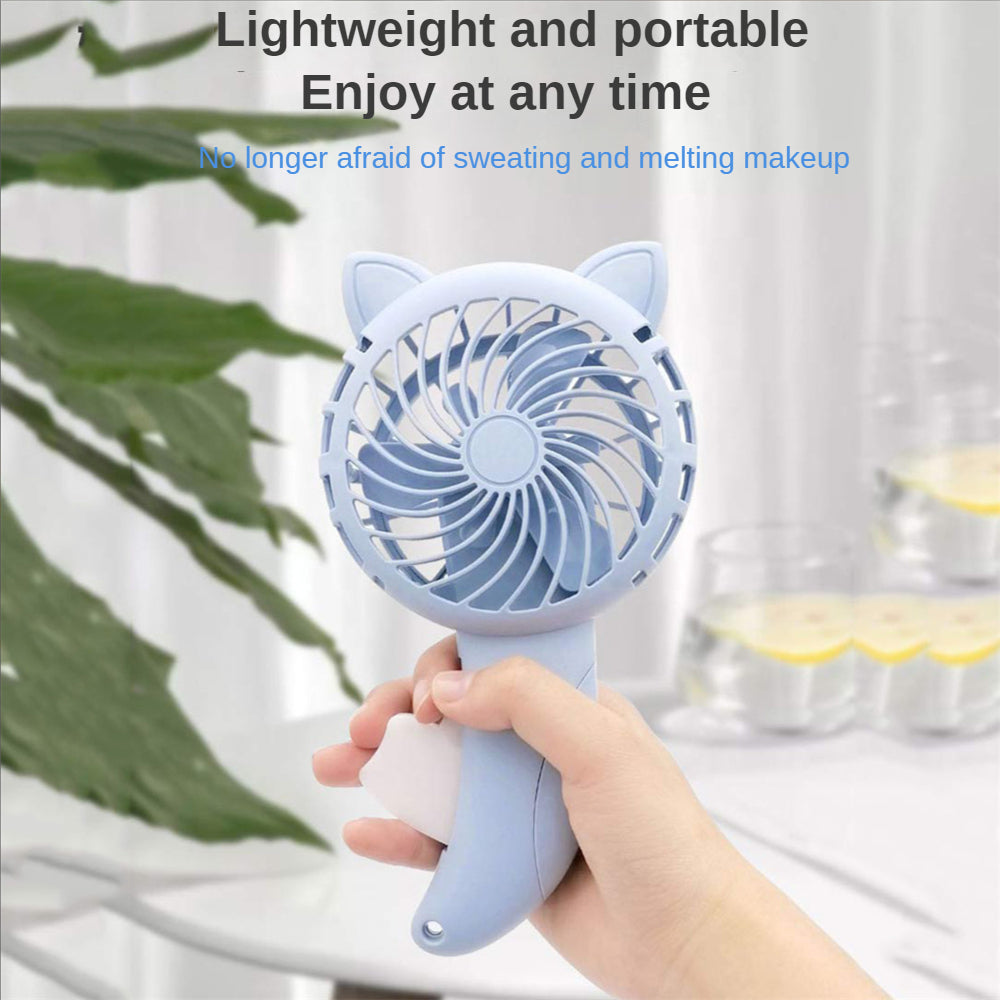 Mini Ventilador de Mano con Forma de Gato para Niños — 3 Colores