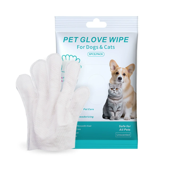 Kit de Limpieza para Gatos y Perros – Guantes, Toallitas y Espuma Limpiadora