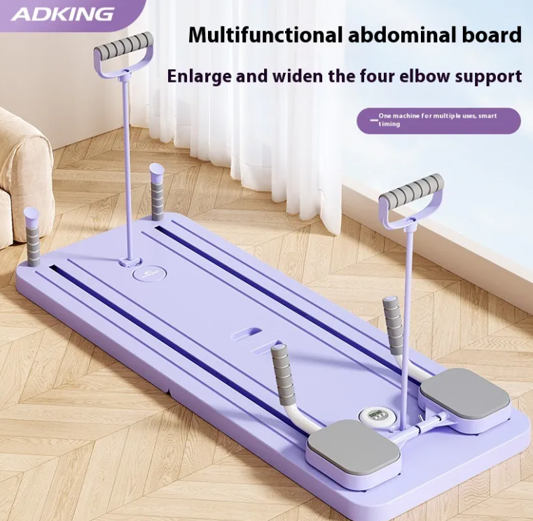 Tabla Multifuncional de Fitness con Rueda Abdominal – Piernas, Cintura y Brazos