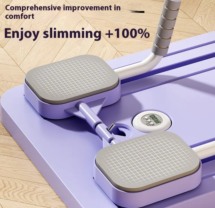 Tabla Multifuncional de Fitness con Rueda Abdominal – Piernas, Cintura y Brazos
