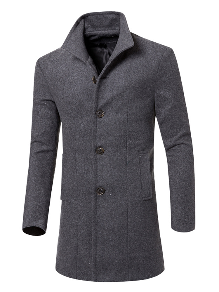Chaqueta Cortavientos Hombre Color Sólido Otoño/Invierno
