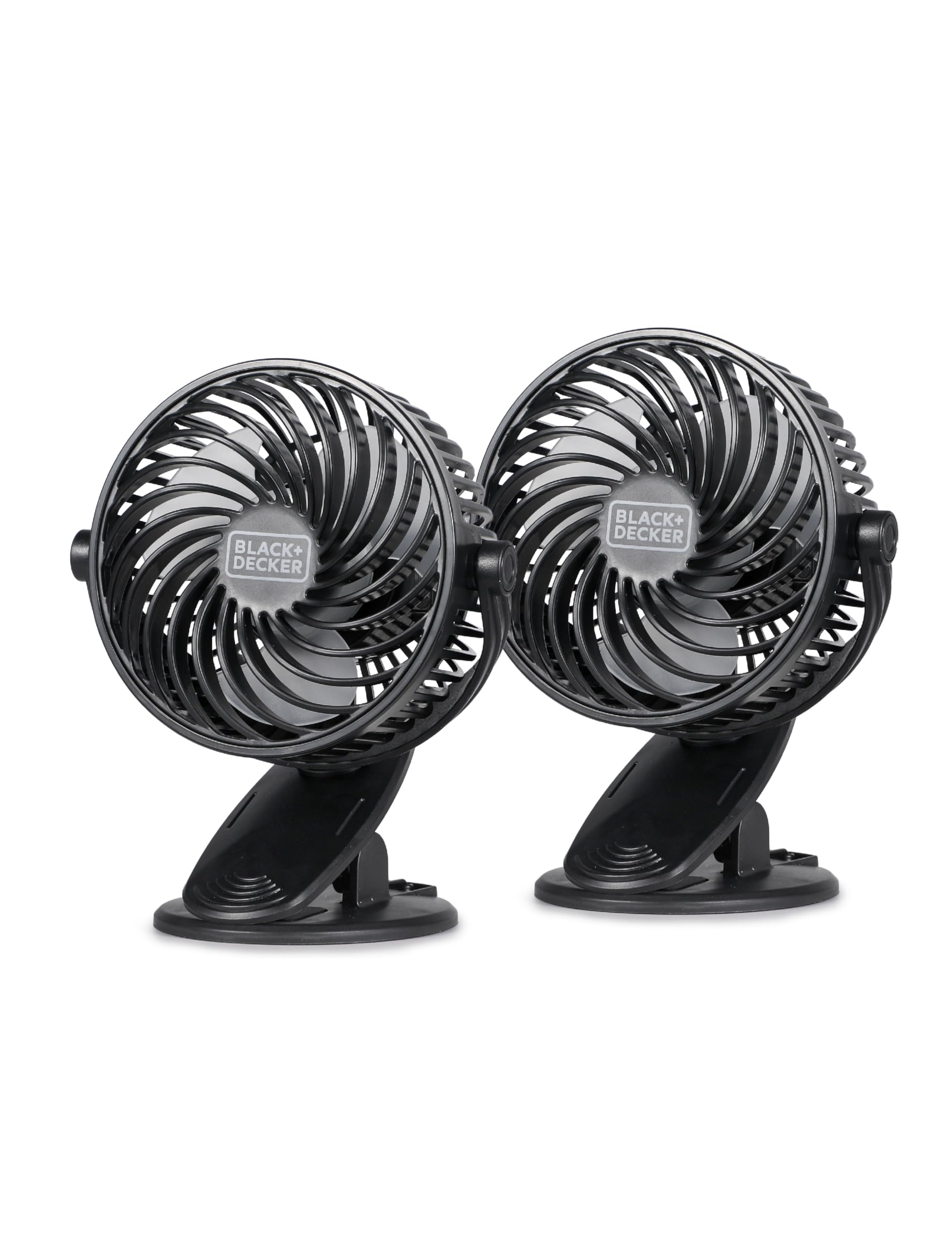 Mini Ventilador de Escritorio Clip y Mesa BLACK+DECKER — Pack 2 Unidades
