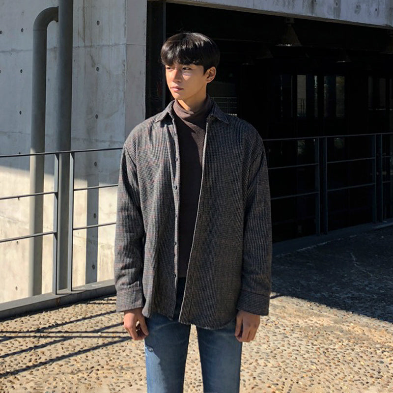 Chaqueta Camisa de Cuadros para Hombre - Manga Larga