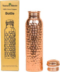 Botella de Agua Ayurvédica de Cobre Martillado 1000ml — Deporte, Yoga y Fitness