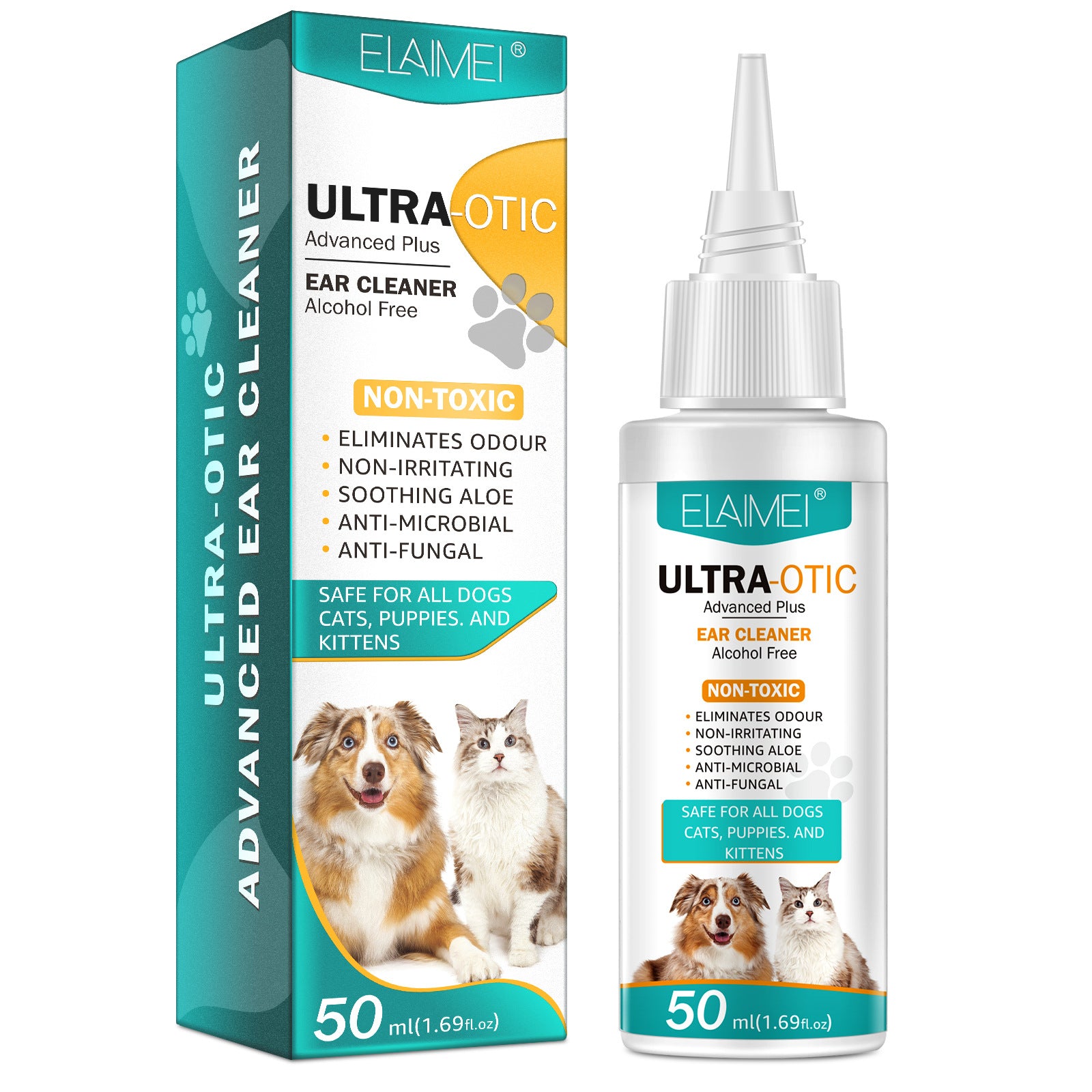 Limpiador de Oídos para Perros y Gatos 50ml – Fórmula Suave