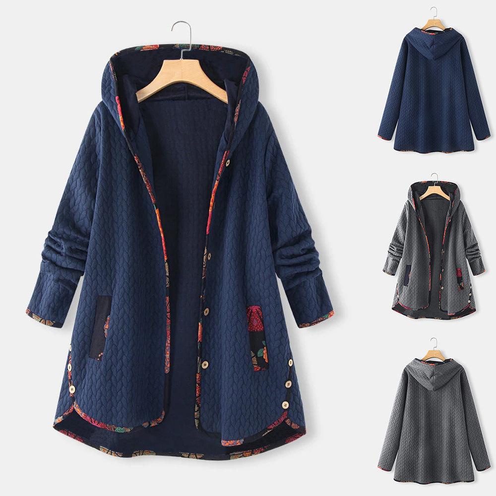 Chaqueta de Algodón con Capucha para Mujer