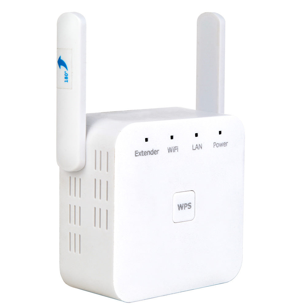 Amplificador y Repetidor de Señal WiFi Inalámbrico 300Mbps – Antenas Dobles para el Hogar