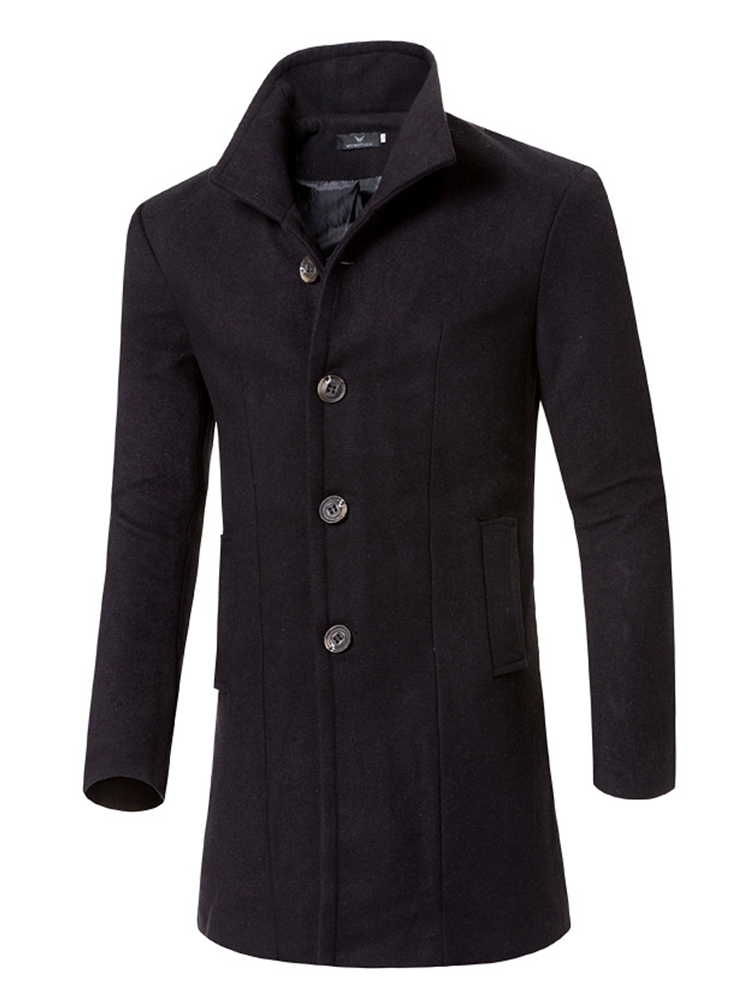 Chaqueta Cortavientos Hombre Color Sólido Otoño/Invierno