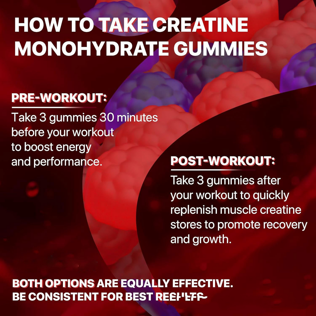 Gummies Muscle Boost con Creatina y Vitaminas – Energía y Recuperación Muscular