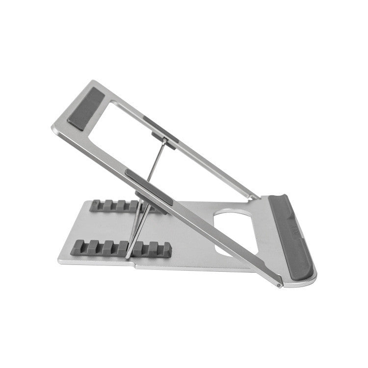 Soporte para Laptop Ajustable con Ventilación — Negro y Plateado