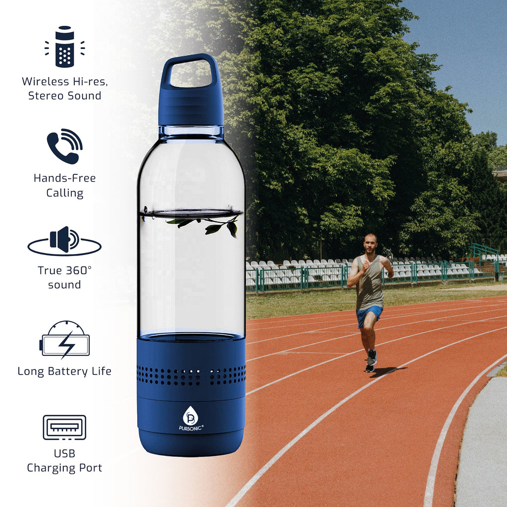 Botella de Agua 2 en 1 con Parlante Inalámbrico Pursonic