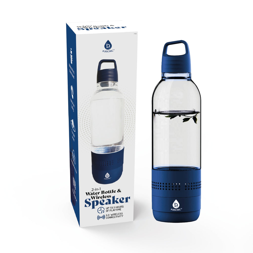 Botella de Agua 2 en 1 con Parlante Inalámbrico Pursonic