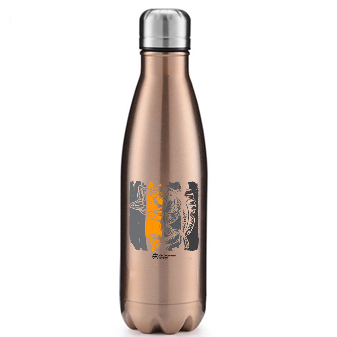 Fishing Grunge Bars' Stainless Steel Water Bottle