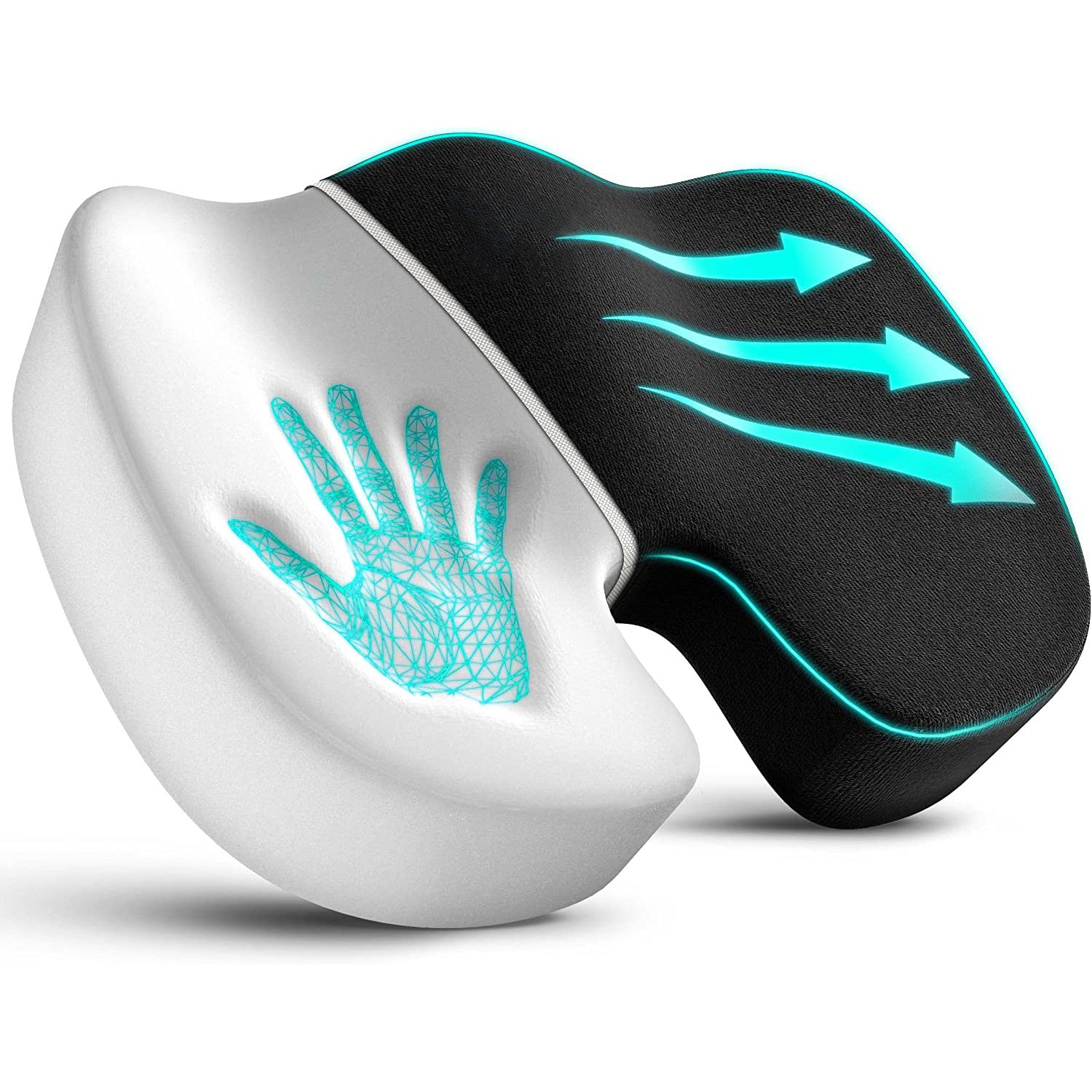 Cojín de Asiento Viscoelástico para Oficina y Auto — Memory Foam y Gel, 4 Colores
