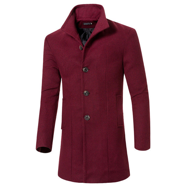 Chaqueta Cortavientos Hombre Color Sólido Otoño/Invierno
