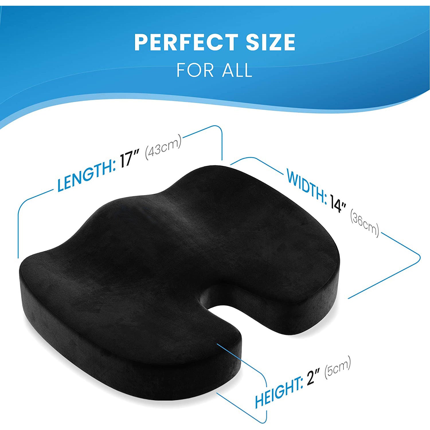 Cojín de Asiento Viscoelástico para Oficina y Auto — Memory Foam y Gel, 4 Colores
