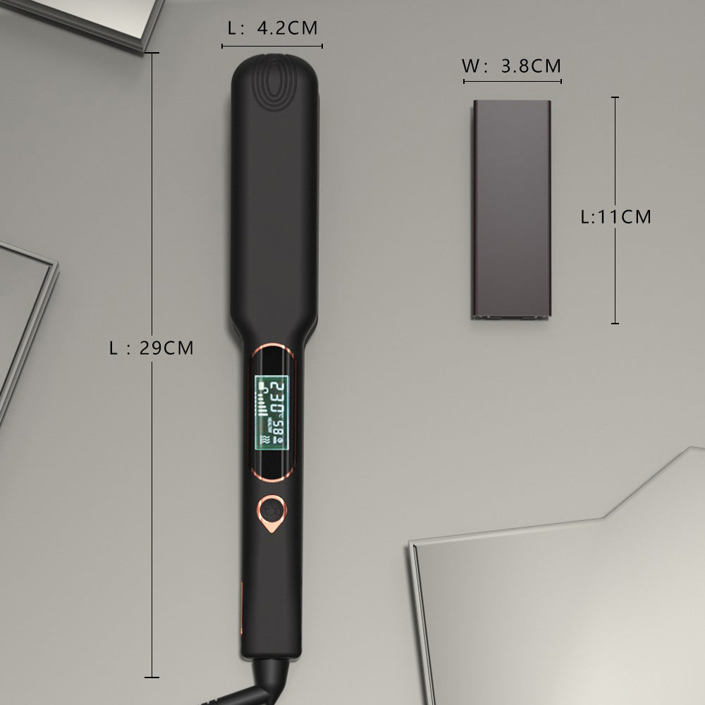 Plancha de Cabello Infrarroja con Pantalla LCD y Placa Ancha