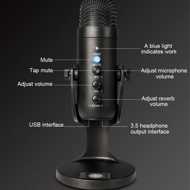 Micrófono USB para Gaming, Streaming y Grabación en Vivo
