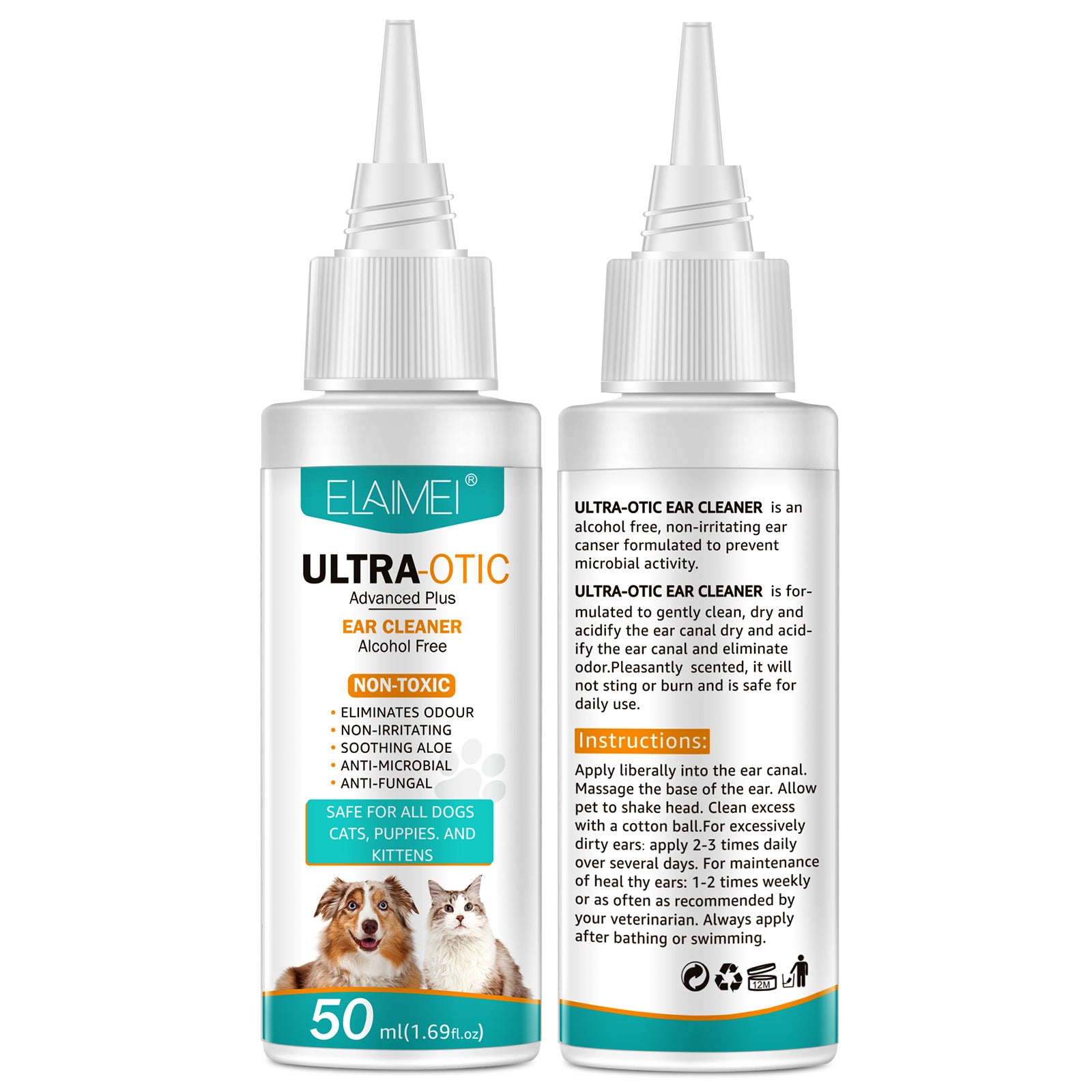 Limpiador de Oídos para Perros y Gatos 50ml – Fórmula Suave
