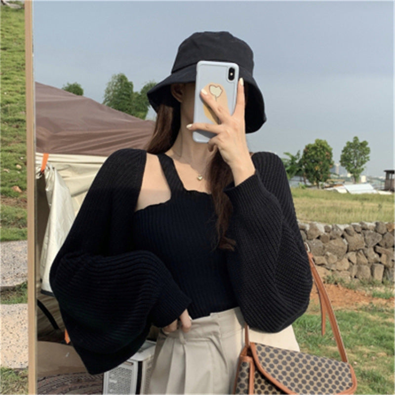Cardigan de Punto Holgado Estilo Coreano para Mujer