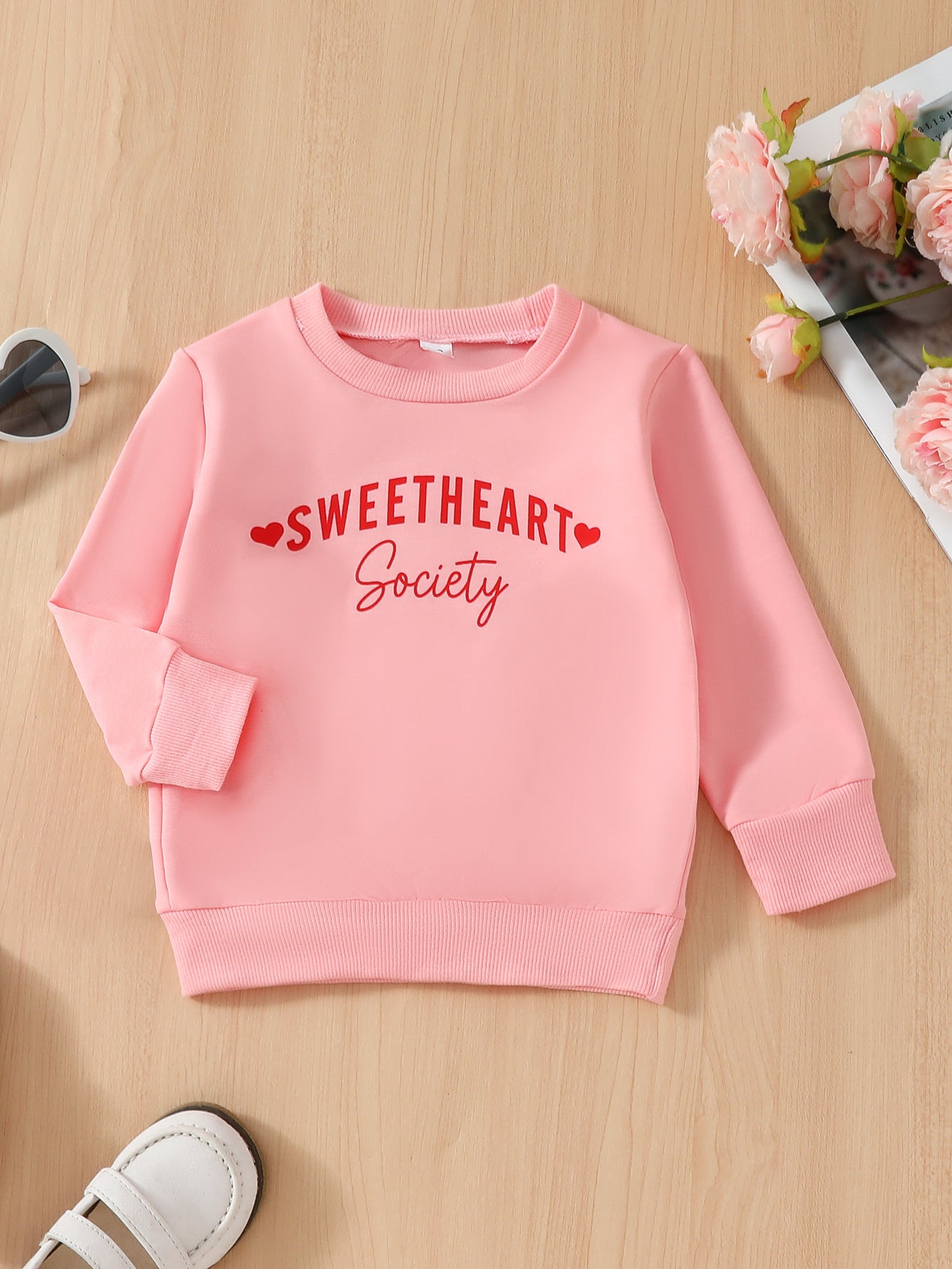 Suéter Sencillo con Estampado de Letras Lindo