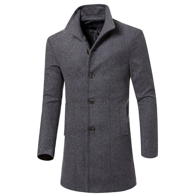 Chaqueta Cortavientos Hombre Color Sólido Otoño/Invierno