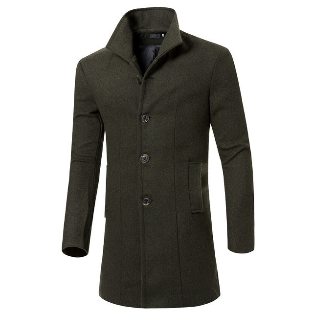 Chaqueta Cortavientos Hombre Color Sólido Otoño/Invierno