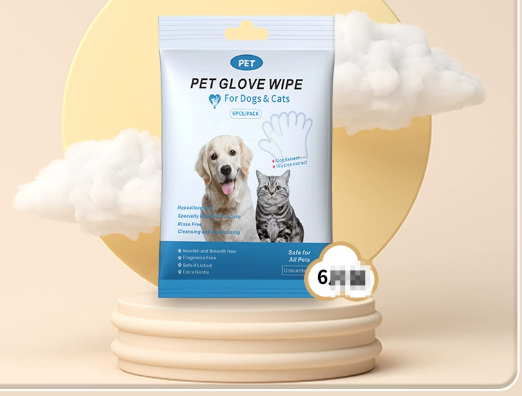 Kit de Limpieza para Gatos y Perros – Guantes, Toallitas y Espuma Limpiadora