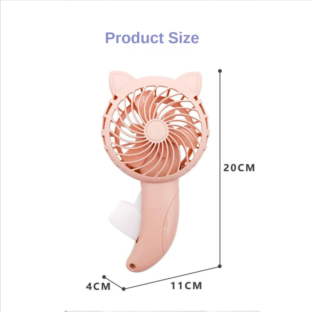 Mini Ventilador de Mano con Forma de Gato para Niños — 3 Colores