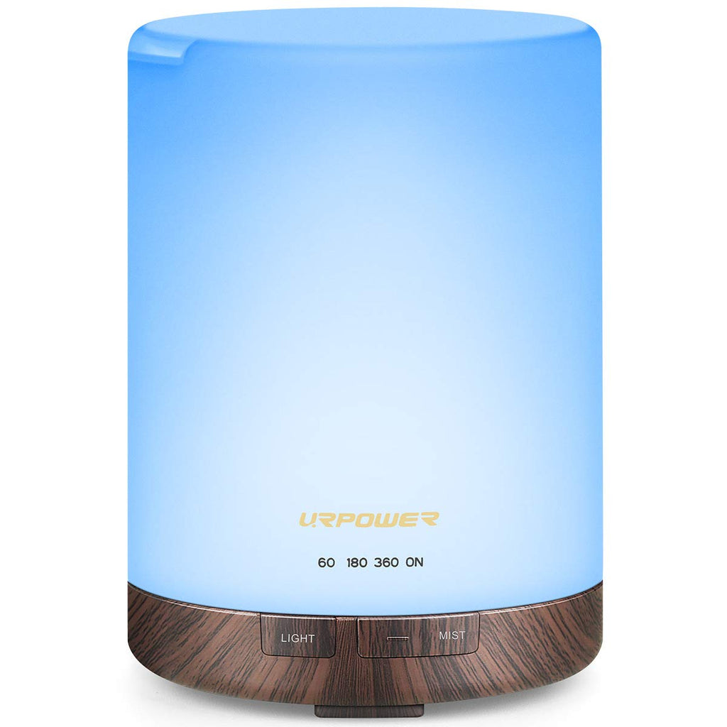 Difusor de Aceites Esenciales URPOWER 300ml — Humidificador Ultrasónico con Luz LED