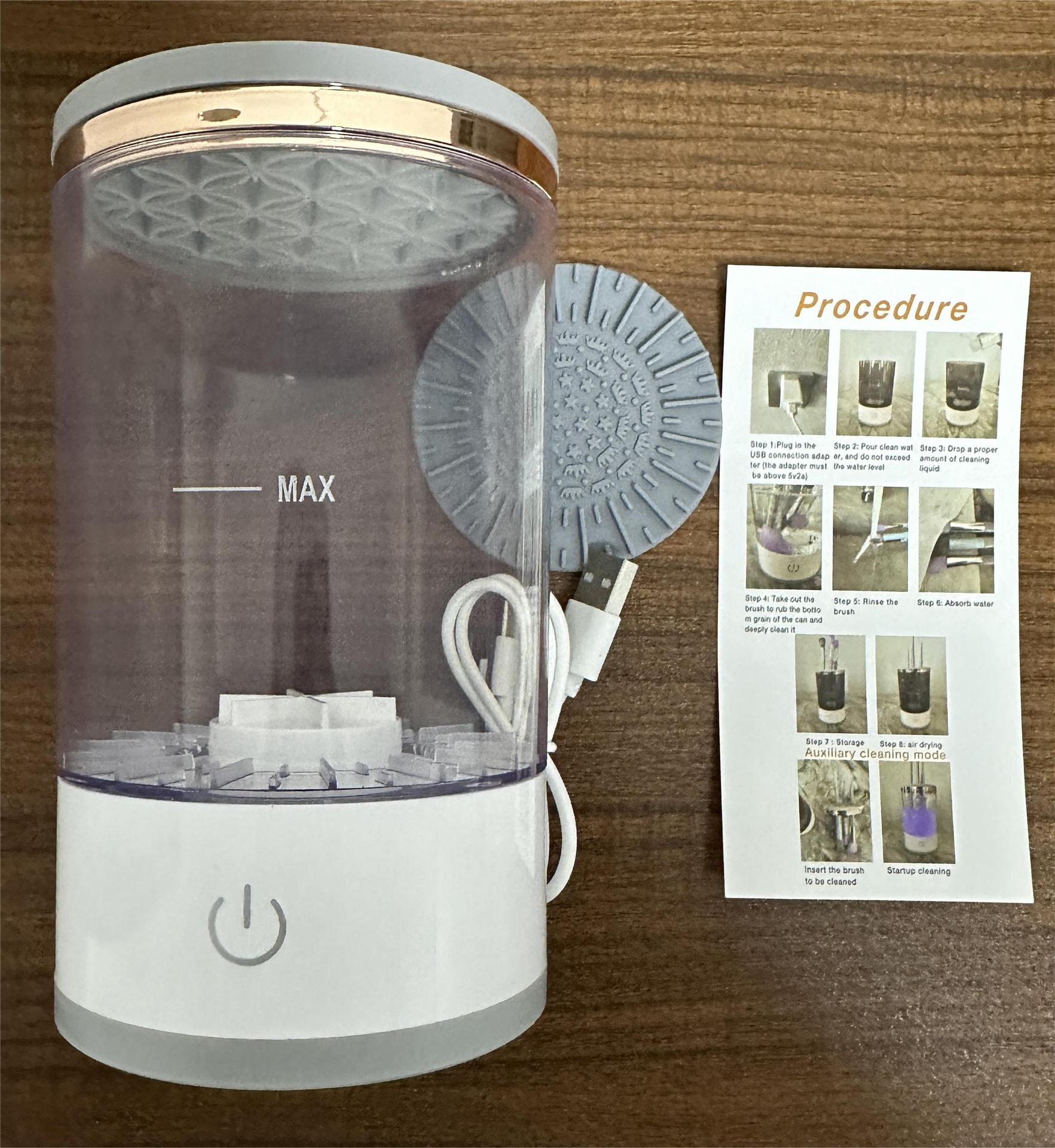 Limpiador de Brochas de Maquillaje Eléctrico Recargable – 7000 RPM