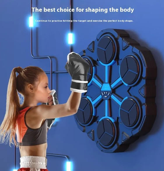 Saco de Boxeo Interactivo con Bluetooth y Luces LED para Casa
