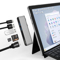 Hub USB-C para Surface Pro 11/10/9/X — 6 Puertos, Thunderbolt 4, HDMI 4K y 100W PD
