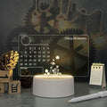 Tablero de Notas Acrílico con Calendario y Luz LED Nocturna — 11 Configuraciones