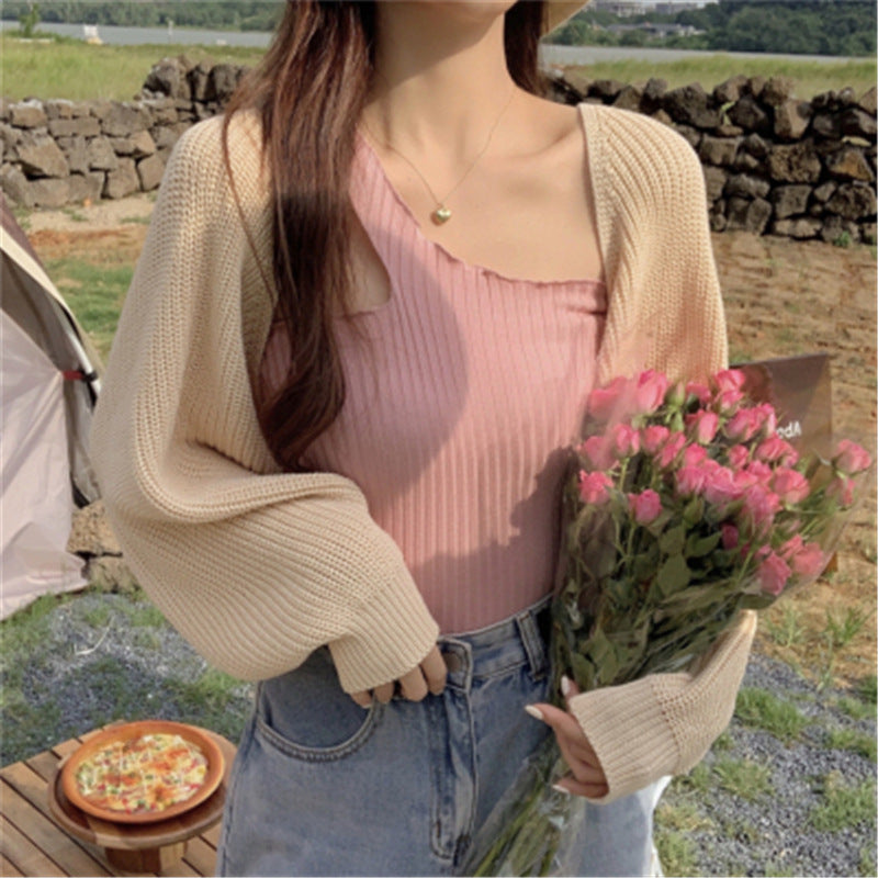 Cardigan de Punto Holgado Estilo Coreano para Mujer