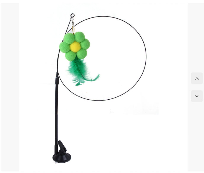 Juguete Interactivo para Gatos con Ventosa – Varita Giratoria